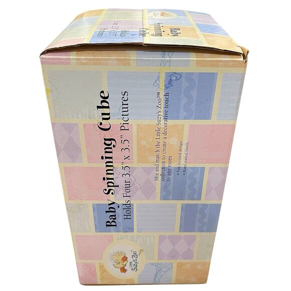 Little Suzys Zoo Baby Spinning Photo Cube - Purple & Grey with Baby Elephant - Picture 4 of 7